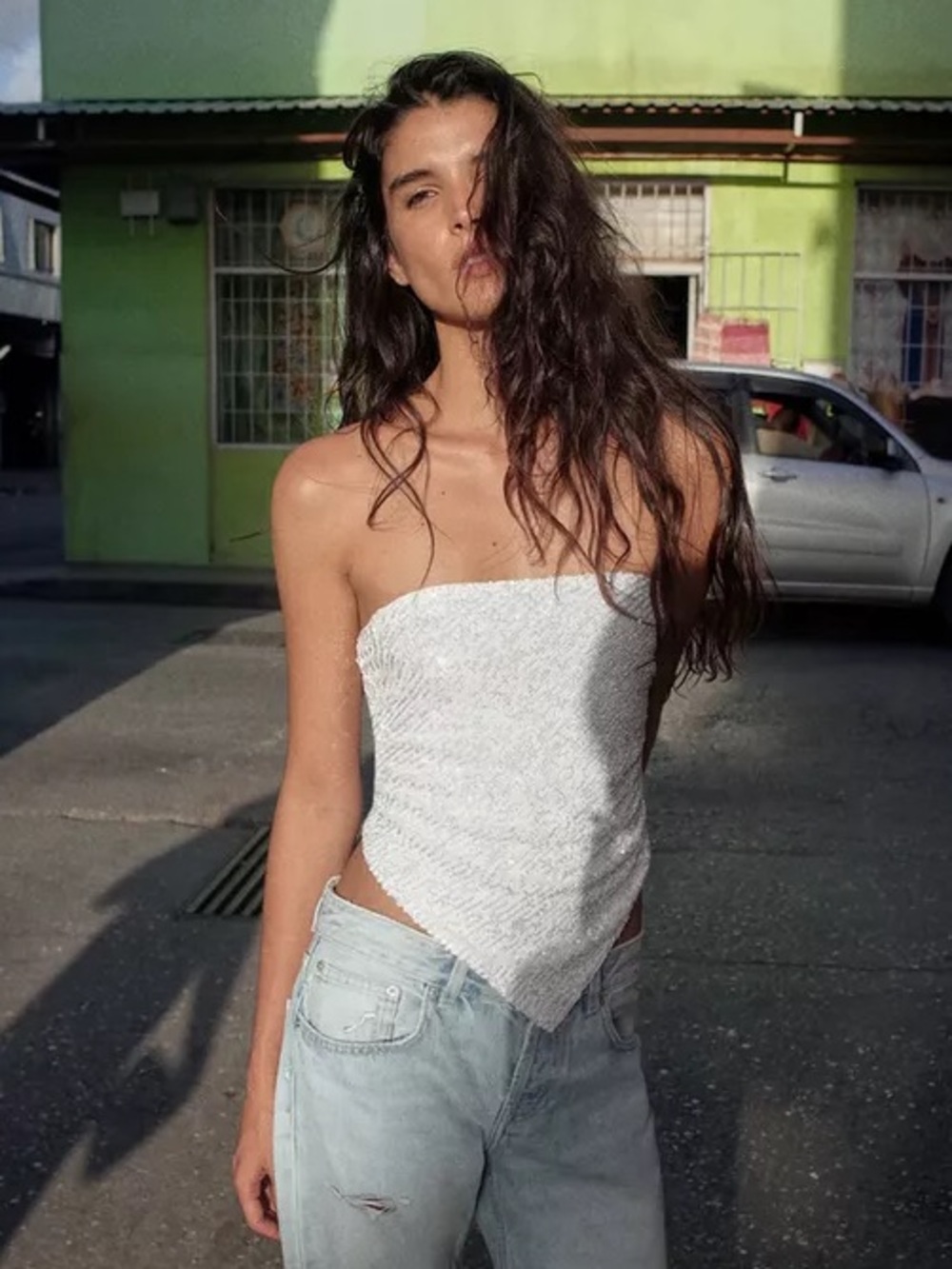 NWT 🪩 Zara | Sequin Bandeau Top (XS) 🪩